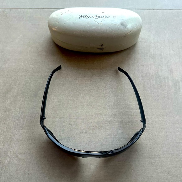 Yves Saint Laurent Black Sunglasses w/ Case - Picture 5 of 12